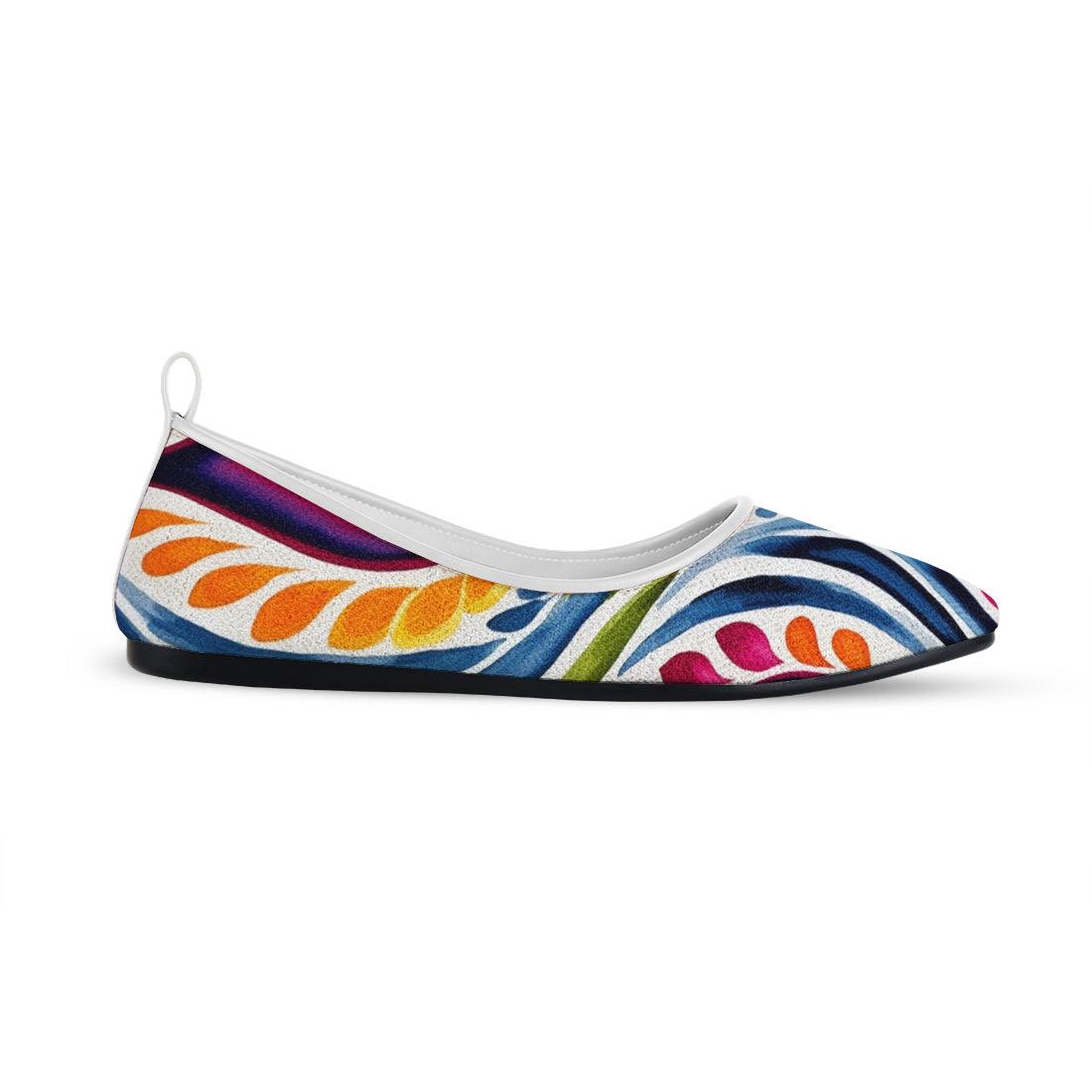 White Round Toe Shoe Stipples - CANVAEGYPT