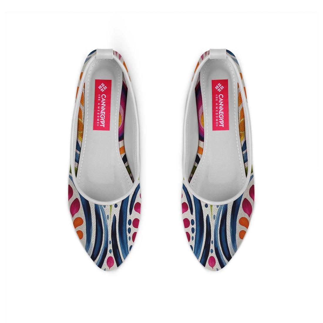 White Round Toe Shoe Stipples