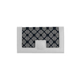 White Sleek Elegance Fold Wallet in Chic Checkerboard Geometric Style - 2