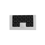 White Sleek Elegance Fold Wallet with Playful Minimalist Cat Motif - 2