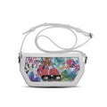 White Swag Crossbody Flower Paint