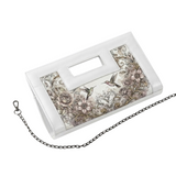 White City Sleek Clutch Hummingbird Floral Soft Floral Aesthetic