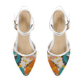 White Closed Strap Sandal Brushes