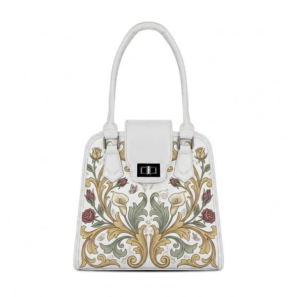 White Metropolitan Charm Bag Vintage Baroque Botanical