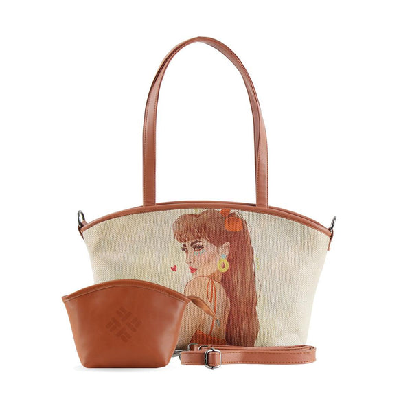 Wide Tote Bag Brunette Beauty - 1