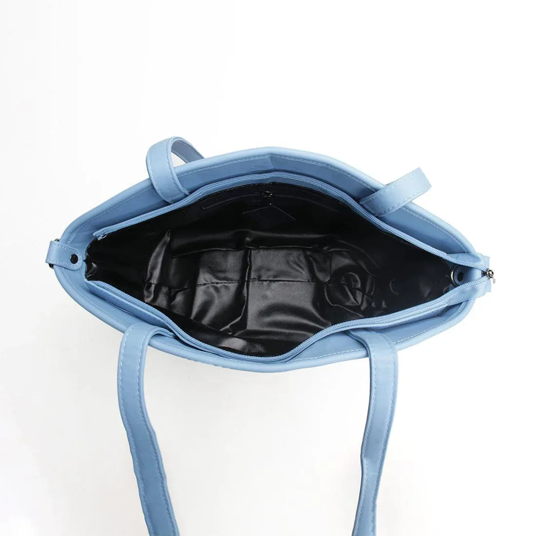 Black Wide Tote Bag Summer Triangles - CANVAEGYPT