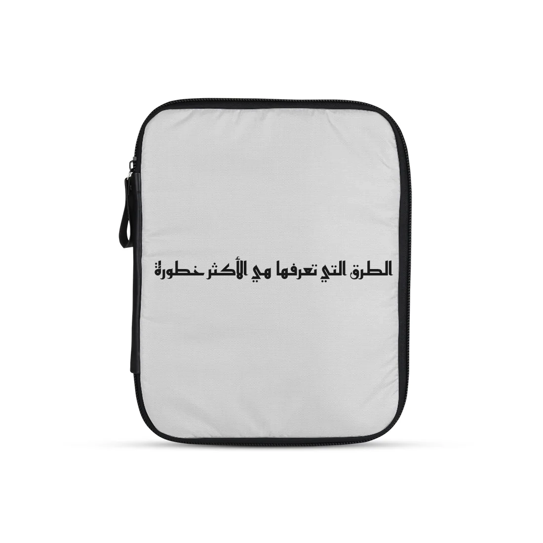 Ahmed Momtaz design printed on a tablet sleeves — ECADRA