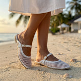 White Trellis Mule