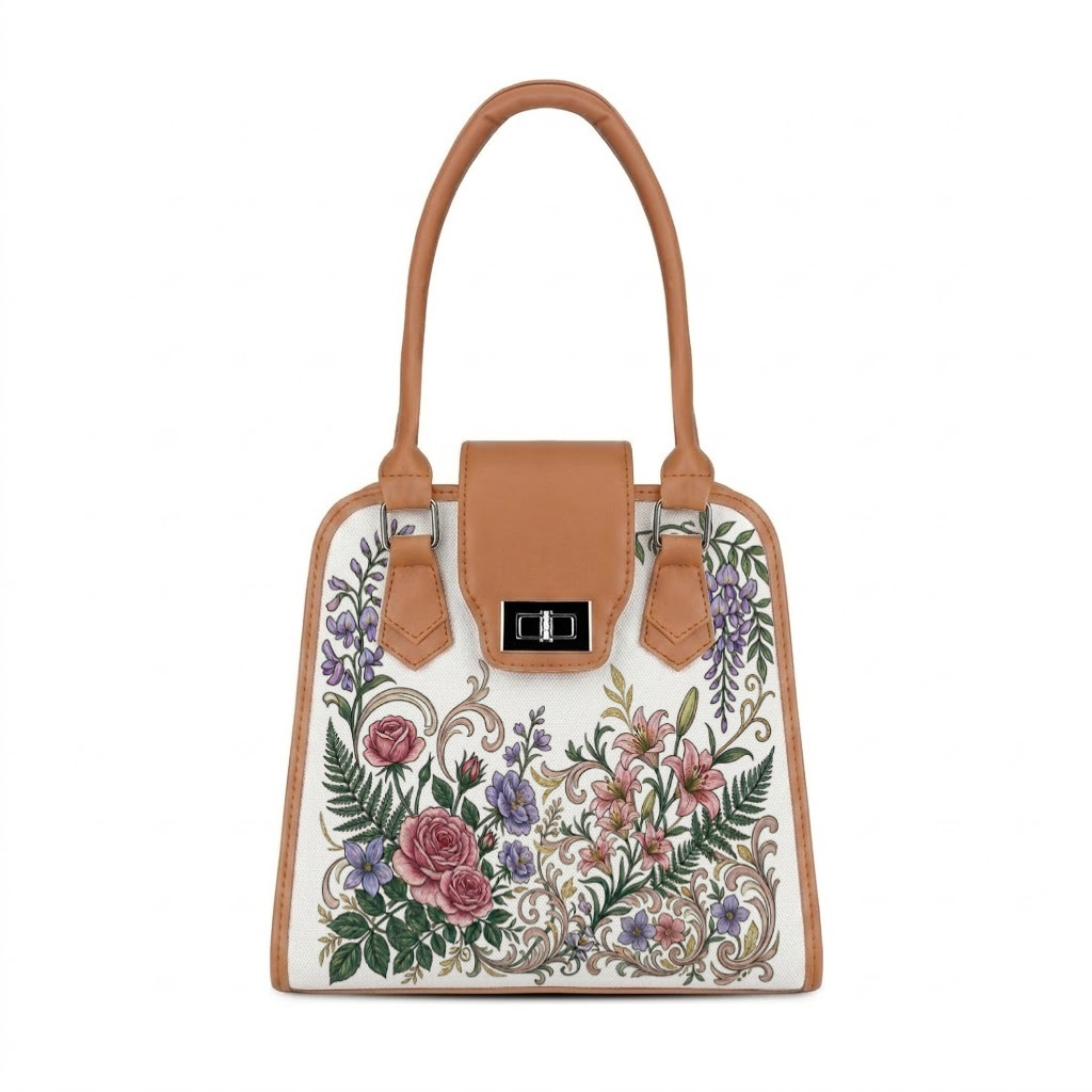 Havana Metropolitan Charm Bag Vintage Floral Wisteria and Rose Garden - 1