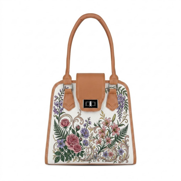 Havana Metropolitan Charm Bag Vintage Floral Wisteria and Rose Garden
