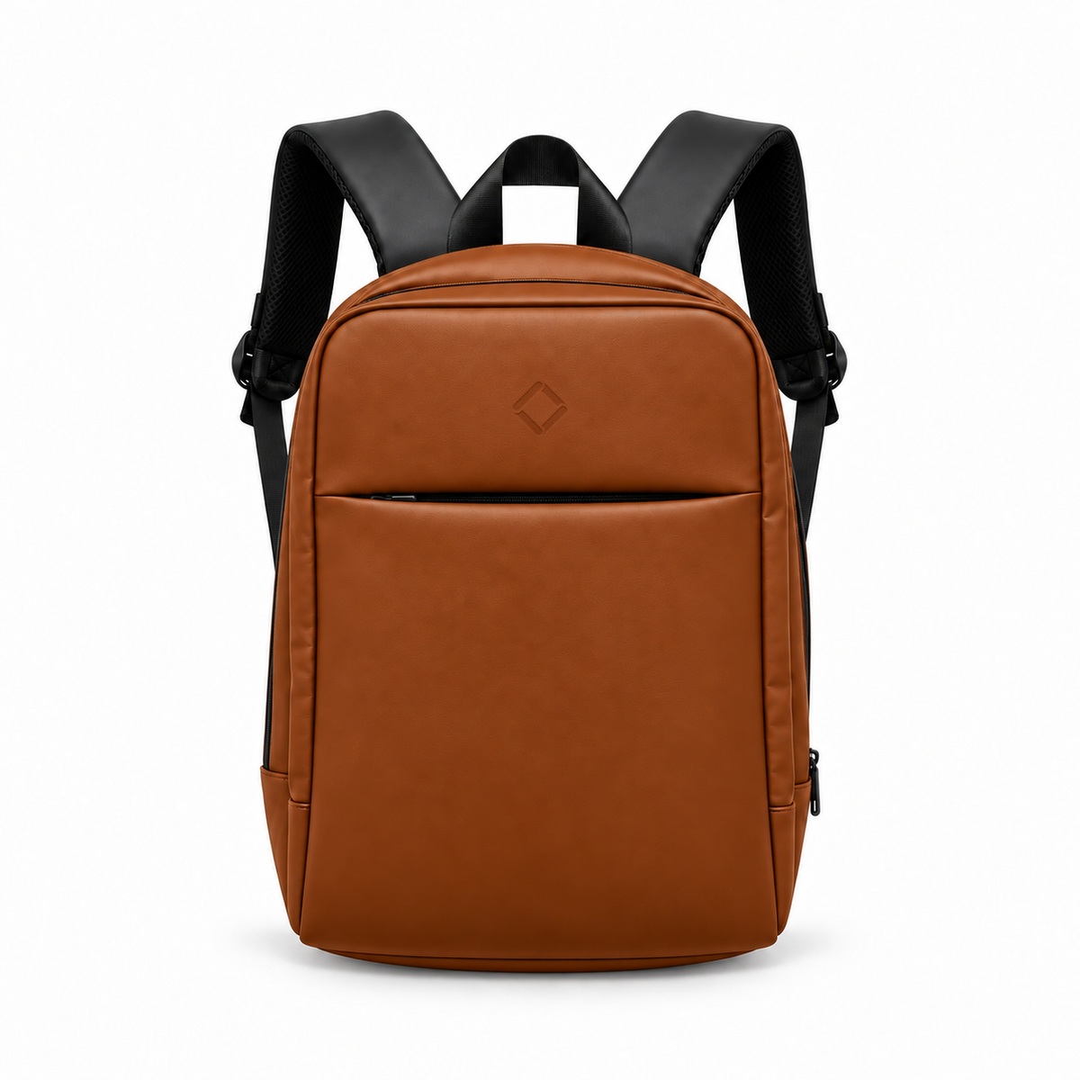 Daybook Backpack – Havana faux leather laptop backpack – شنطة ضهر لابتوب حريمي هافانا – ECADRA