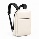 Daybook Backpack – Ivory, three-quarter view – ECADRA