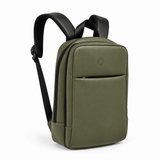 Daybook Backpack – Olive, three-quarter view – ECADRA