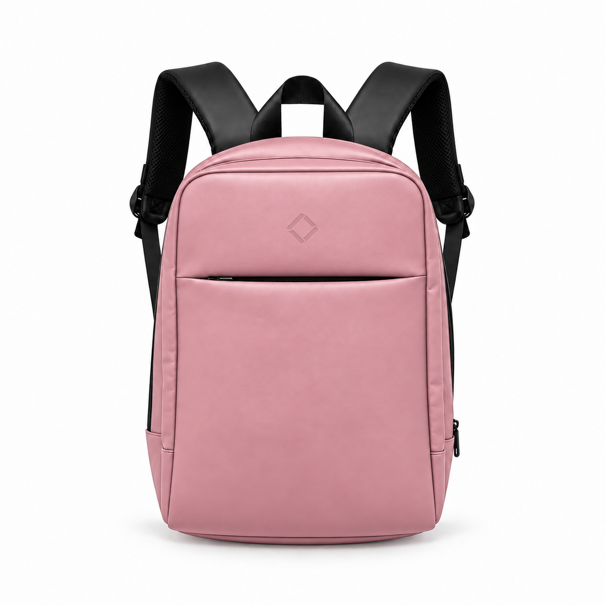 Daybook Backpack – Rose faux leather laptop backpack – شنطة ضهر لابتوب حريمي روز – ECADRA
