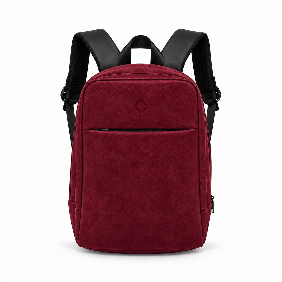 Daybook Backpack – Faux Suede – Burgundy faux suede laptop backpack – شنطة ضهر لابتوب حريمي نبيتي – ECADRA