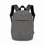Daybook Backpack – Faux Suede – Gray faux suede laptop backpack – شنطة ضهر لابتوب حريمي رمادي – ECADRA