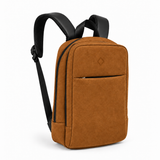 Daybook Backpack – Faux Suede – Havana, three-quarter view – ECADRA
