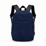 Daybook Backpack – Faux Suede – Navy faux suede laptop backpack – شنطة ضهر لابتوب حريمي كحلي – ECADRA