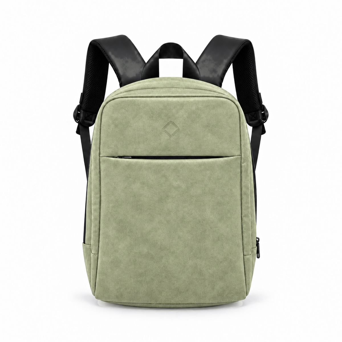 Daybook Backpack – Faux Suede – Pistachio faux suede laptop backpack – شنطة ضهر لابتوب حريمي فستقي – ECADRA