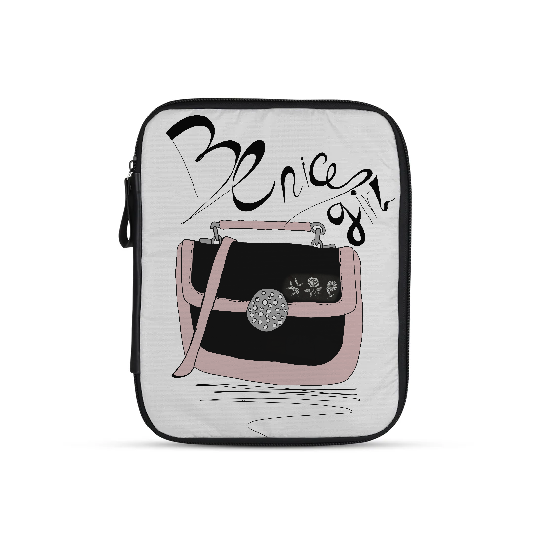Be nice girl design printed on a tablet sleeves — ECADRA