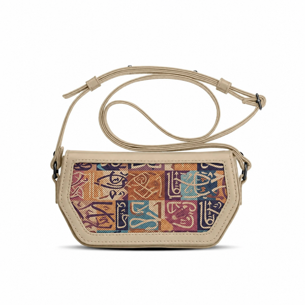 Beige Swag Crossbody Wall Mural – شنطة كروس ميني – ECADRA