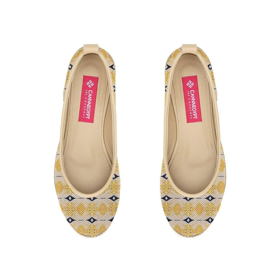 Beige Voyage Round Toe African Yellows - CANVAEGYPT