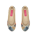 Beige Voyage Round Toe Leaves