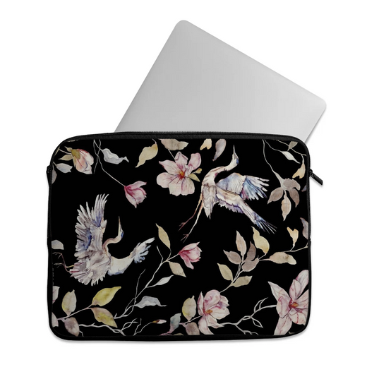 Birds Floral Print design printed on a laptop sleeves — ECADRA