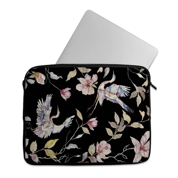 Birds Floral Print design printed on a laptop sleeves — ECADRA
