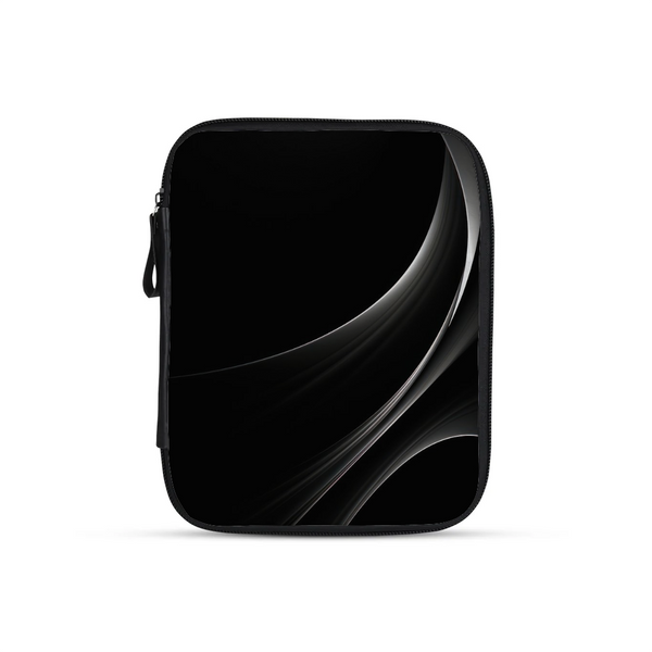 Black Abstract Tablet Sleeve – جراب تابلت برسمة رسمة أبستراكت – ECADRA