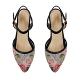 Black Closed Strap Sandal Watercolor gentle
