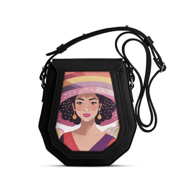 Black Polygon Crossbags diva – شنطة كروس صغيرة – ECADRA