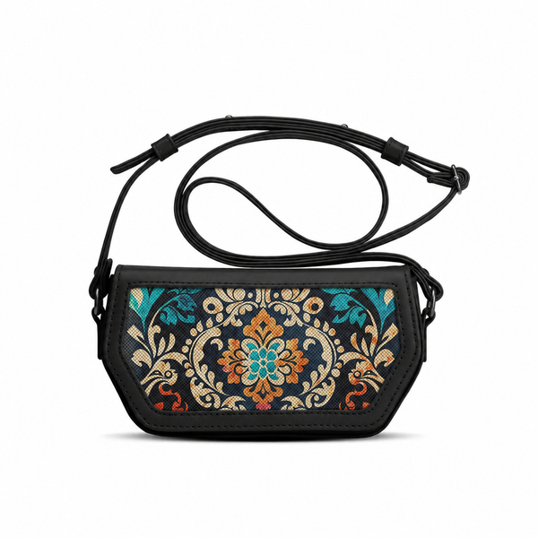 Black Swag Crossbody Antique – شنطة كروس ميني – ECADRA