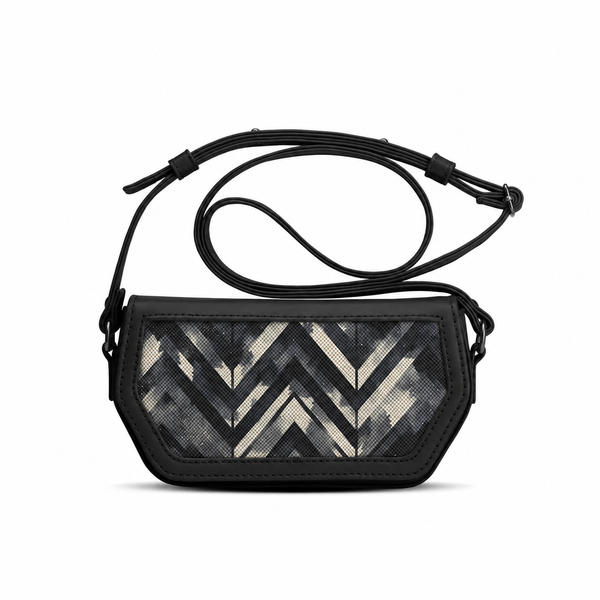 Black Swag Crossbody ZigZag – شنطة كروس ميني – ECADRA