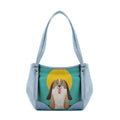 Blue Leather Tote Bag Doggo