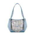 Blue Leather Tote Bag Kitty