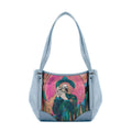 Blue Leather Tote Bag Space Photographer