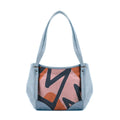 Blue Leather Tote Bag Texture