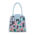 Blue Metropolitan Charm Bag Vibrant Abstract Play