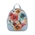 Blue O Mini Backpacks White Floral