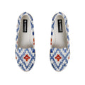 Blue rhombus ikat Nook Espadrille