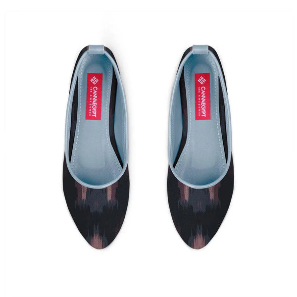 Blue Round Toe Shoe Blurred - CANVAEGYPT