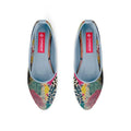 Blue Round Toe Shoe Dye
