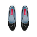Blue Round Toe Shoe Line in black