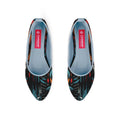 Blue Round Toe Shoe Marks