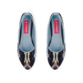 Blue Round Toe Shoe Puzzling
