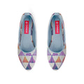 Blue Round Toe Shoe Rainbow triangles