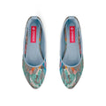 Blue Round Toe Shoe Rainy day