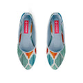 Blue Round Toe Shoe Rhombus sarong