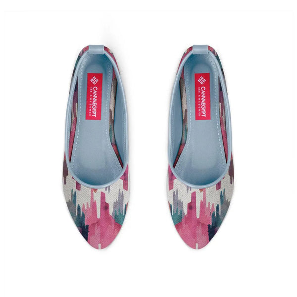 Blue Round Toe Shoe Rose quarts - CANVAEGYPT